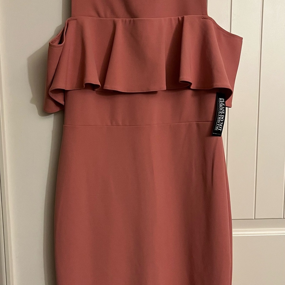 Elegant Ruffled Pink Dress